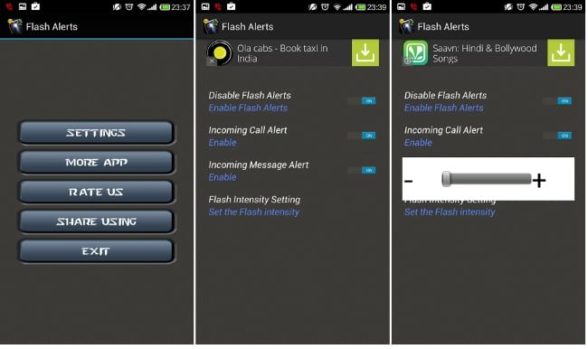 Flash Alerts on Call-SMS